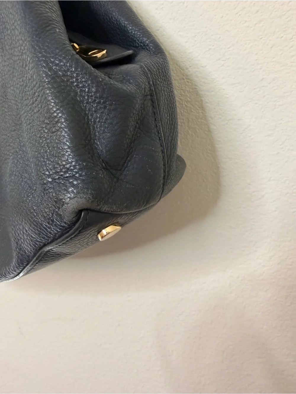 MICHAEL MICHAEL KORS | Kensington Navy Leather Tote Bag